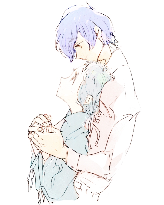 yuuki makoto and yamagishi fuuka (persona and 1 more) drawn by sutei_(giru)