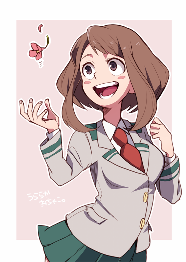 uraraka ochaco (boku no hero academia) drawn by usagiumi