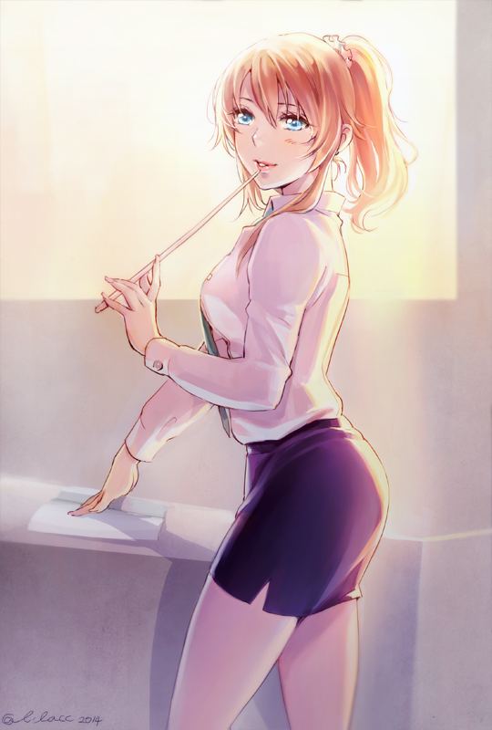 ayase eli (love live! and 1 more) drawn by lilaccu