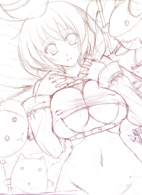 poring, hunter, deviruchi, and baphomet jr (ragnarok online) drawn by kawase_seiki