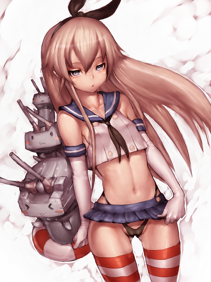 shimakaze and rensouhou-chan (kantai collection) drawn by fumio_(rsqkr)