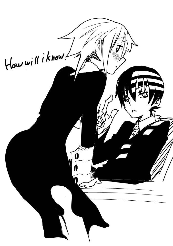 crona and death the kid (soul eater) drawn by imawano_lem