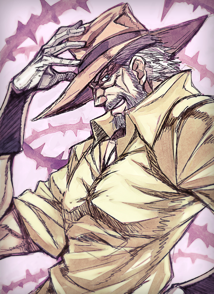 joseph joestar and hermit purple (jojo no kimyou na bouken and 1 more) drawn by matsuryuu