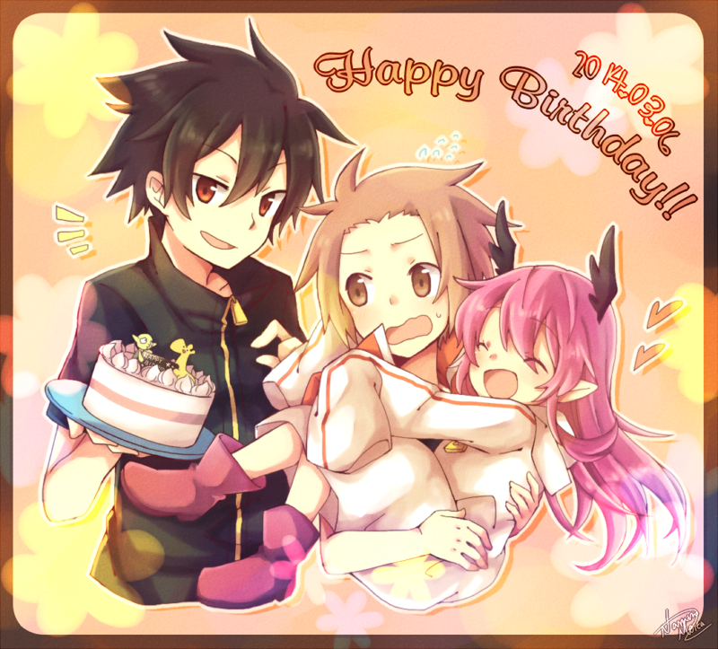 alba, ruki, ross, and nisepanda (sen'yuu.) drawn by naruno_kaede