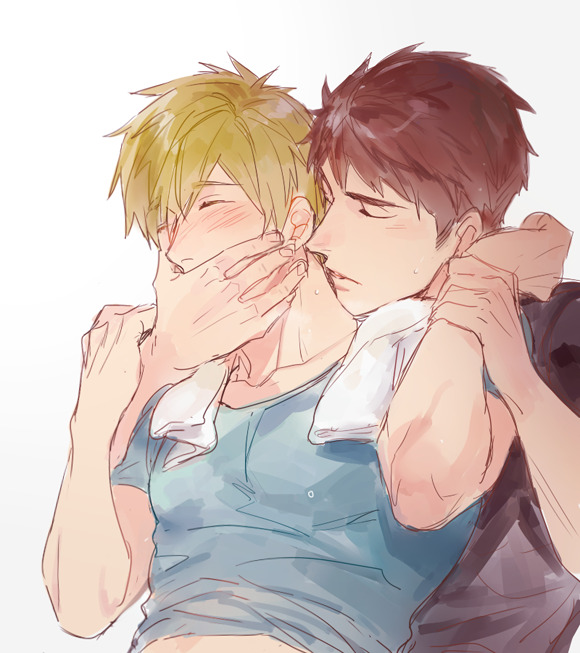 tachibana makoto and yamazaki sousuke (free!) drawn by namekaho