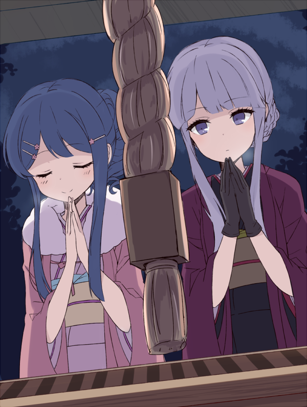 kirigiri kyoko and maizono sayaka (danganronpa and 1 more) drawn by kobeni