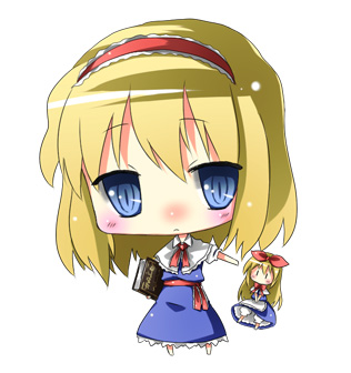 alice margatroid and shanghai doll (touhou) drawn by subachi