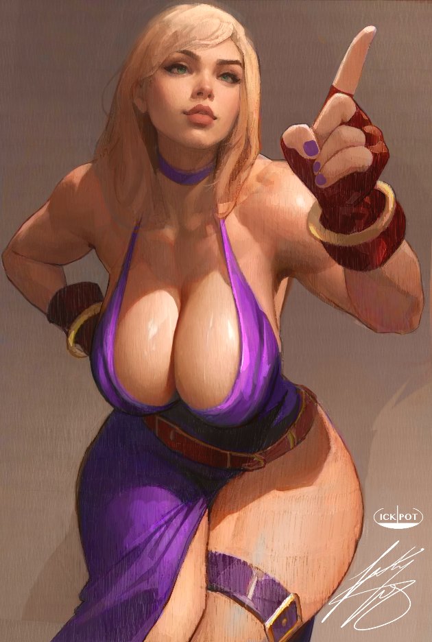 b. jenet (the king of fighters and 4 more) drawn by ickpot