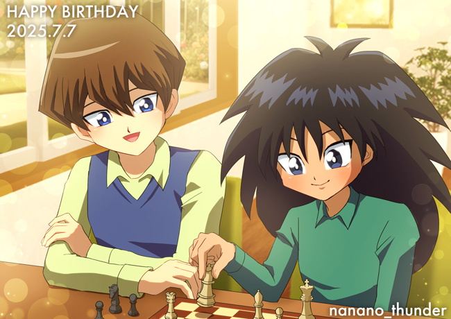 kaiba seto and kaiba mokuba (yu-gi-oh! and 1 more) drawn by nanano_thunder