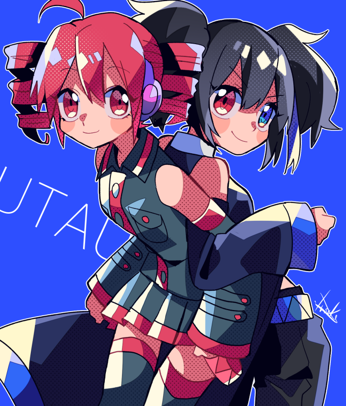 kasane teto and yokune ruko (utau) drawn by yuusuke-kun