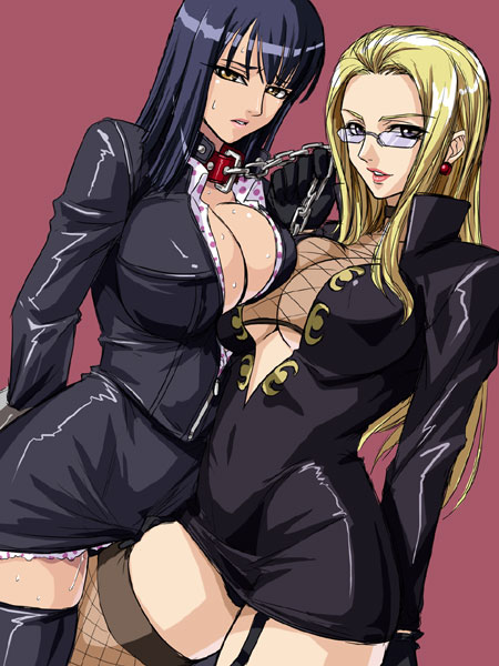 nico robin and kalifa (one piece) drawn by kagami_hirotaka