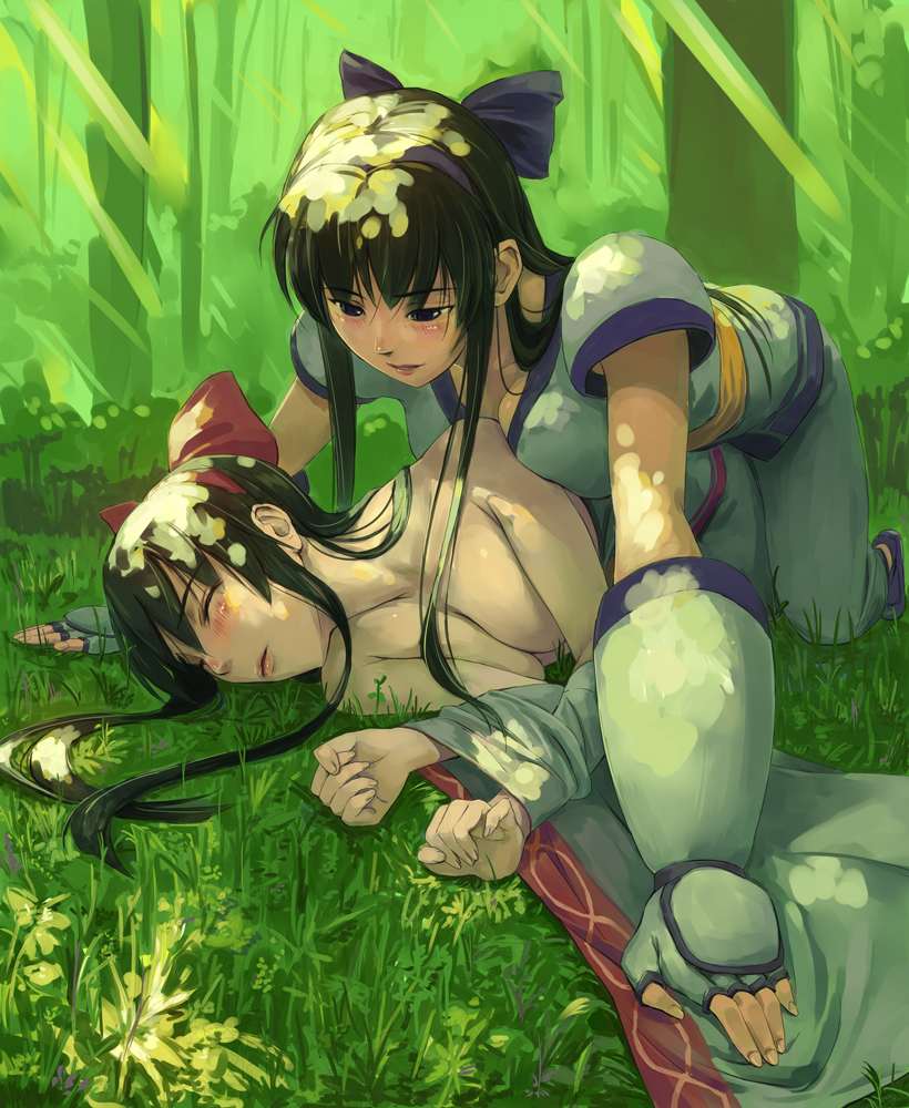 nakoruru and murasaki nakoruru (samurai spirits) drawn by tani