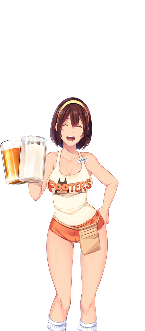 maezono chinami (hooters and 2 more) drawn by butcha-u
