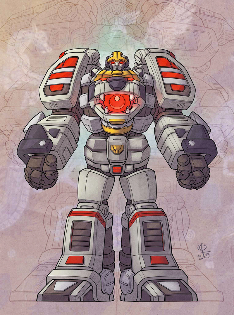 wontiger, white tigerzord, kibadaioh, and mega tigerzord (super sentai and 3 more) drawn by phamngocthang