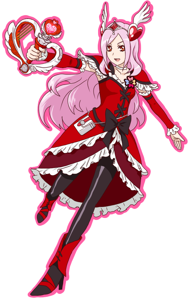 higashi setsuna and cure passion (precure and 1 more) drawn by kusugi_tai