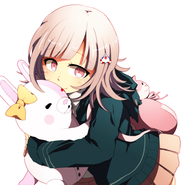 nanami chiaki and monomi (danganronpa and 2 more) drawn by usui_(h446)