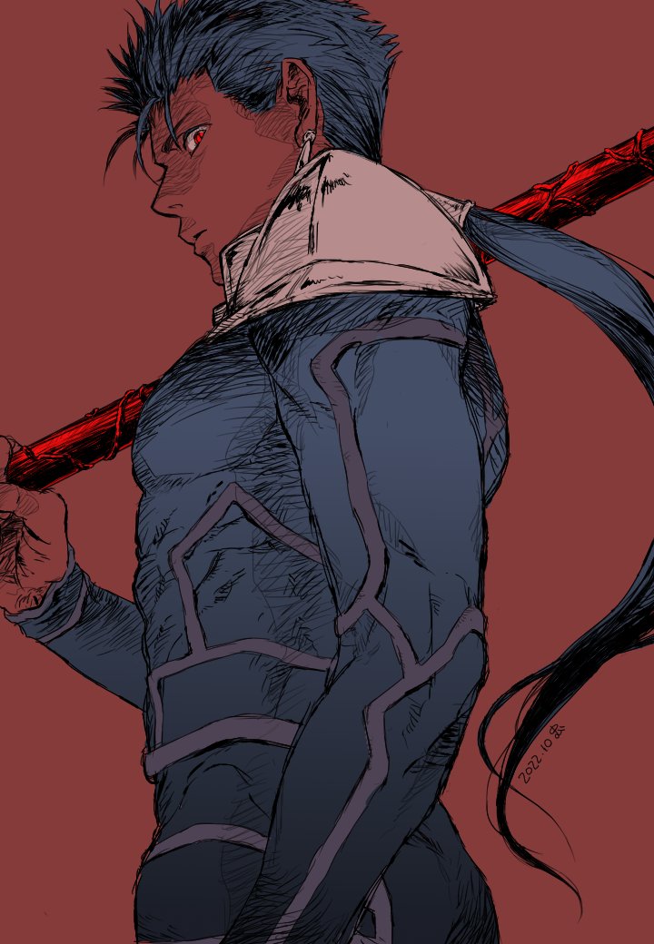 cu chulainn (fate and 1 more) drawn by sin81713