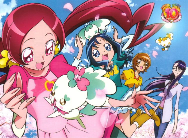 kurumi erika, hanasaki tsubomi, tsukikage yuri, myoudouin itsuki, coffret, and 2 more (precure and 1 more) drawn by umakoshi_yoshihiko