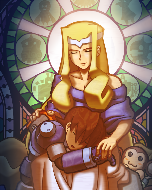 mega man volnutt, data, and the master (mega man and 1 more) drawn by napo