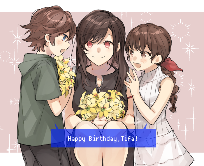 tifa lockhart, marlene wallace, and denzel (final fantasy and 2 more) drawn by tooru_(jux)