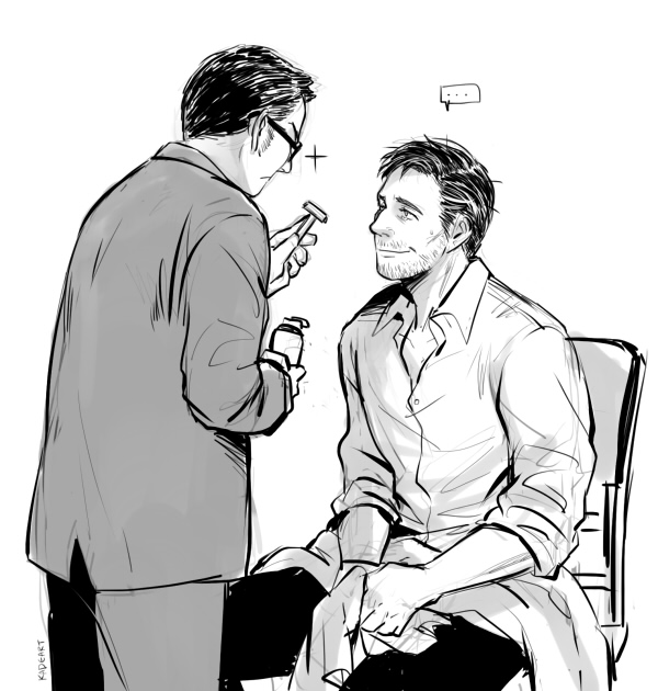 john reese and harold finch (person of interest) drawn by kadeart
