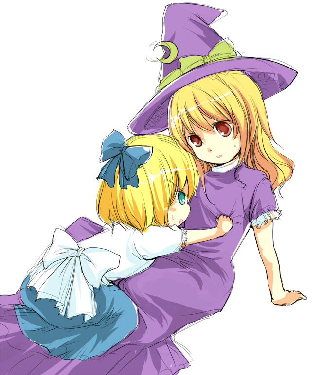 kirisame marisa and alice margatroid (touhou) drawn by mathnote