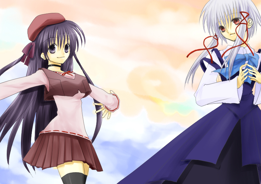 shihou matsuri and morimiya aono (sola) drawn by yuki_(snowybugloss)