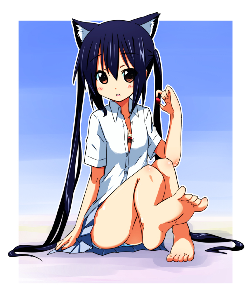 nakano azusa (k-on!) drawn by kurou_(quadruple_zero)