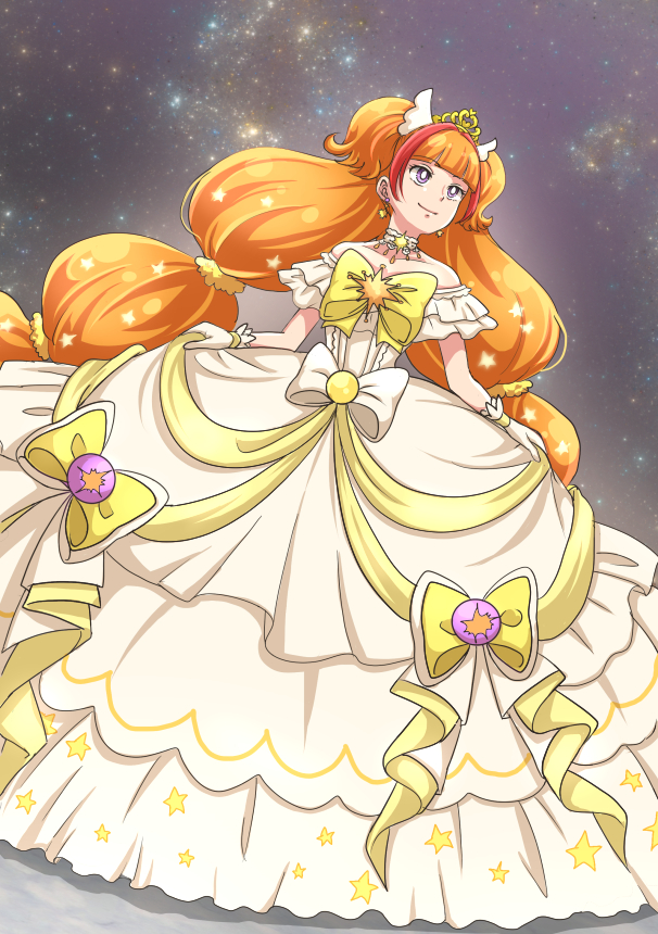 amanogawa kirara and cure twinkle (precure and 1 more) drawn by hakushaku_reijo