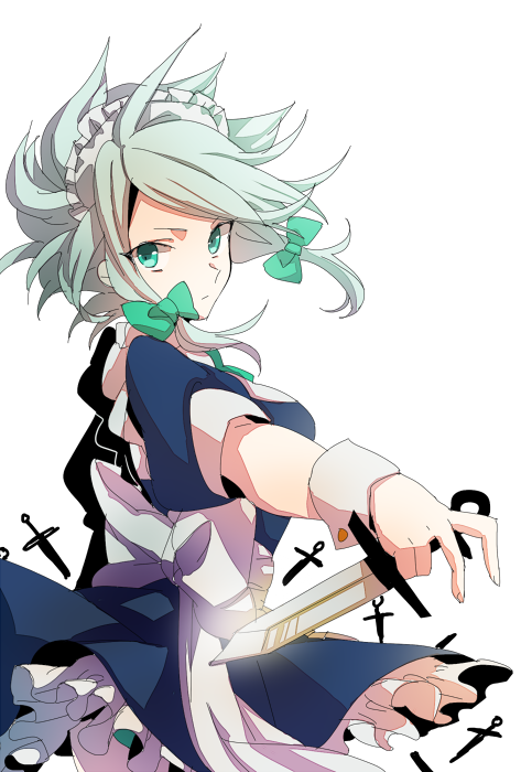 izayoi sakuya and suzuno fuusuke (touhou and 1 more) drawn by hinabu