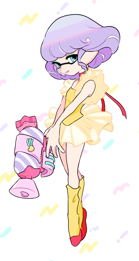 morisawa yuu and creamy mami (splatoon and 1 more) drawn by imaikuy0