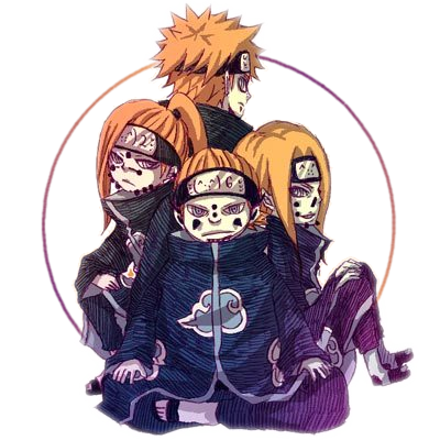 pain, chikushoudou pain, ningendou pain, and gakidou pain (naruto and 1 more)