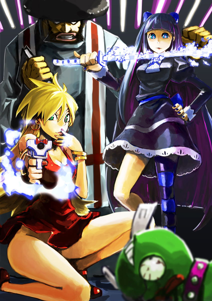 stocking, panty, chuck, and garterbelt (panty & stocking with garterbelt) drawn by holysnow