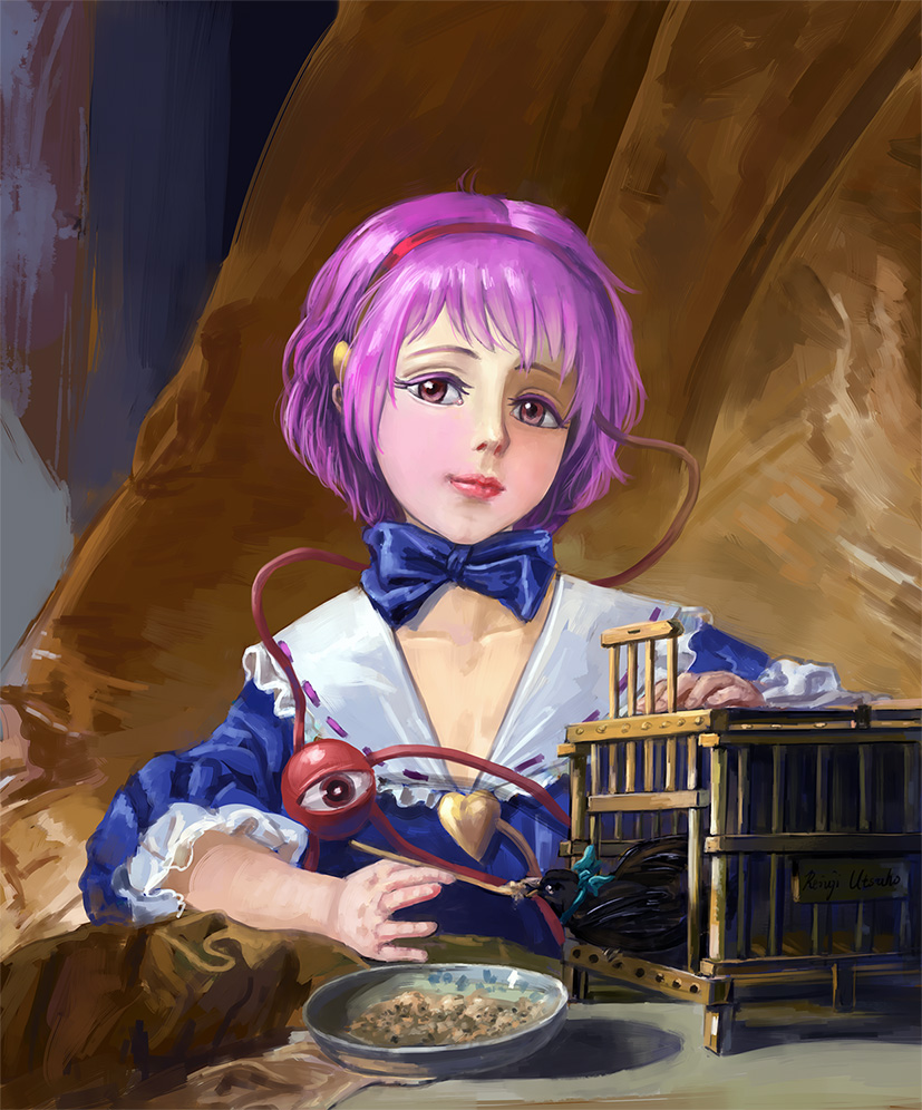 komeiji satori and reiuji utsuho (touhou) drawn by amibazh