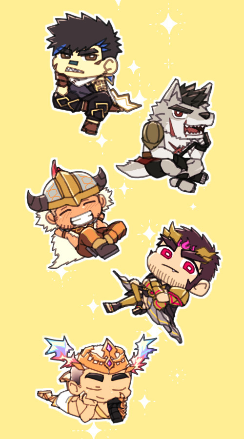 gae bolg, adamus, kerykeion, mjolnir, and gram (crave saga) drawn by nattukre