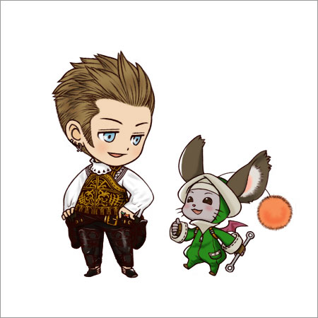 moogle and balthier (final fantasy and 1 more) drawn by minami_ryou