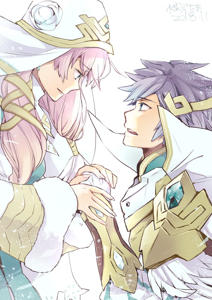 gunnthra and hrid (fire emblem and 1 more) drawn by yugyouji_tama