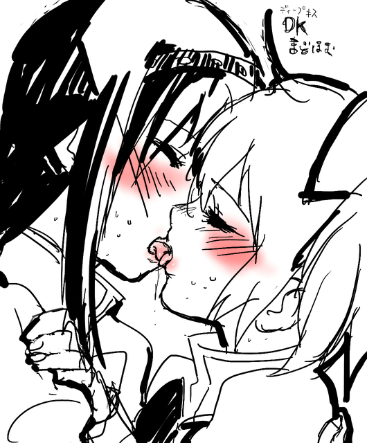 akemi homura and kaname madoka (mahou shoujo madoka magica) drawn by watanabe_ignica