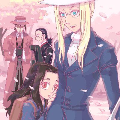 alucard, integra hellsing, walter c. dornez, and rip van winkle (hellsing)