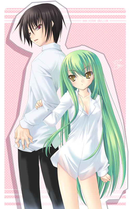 c.c. and lelouch vi britannia (code geass) drawn by alto_seneka and rusty_soul