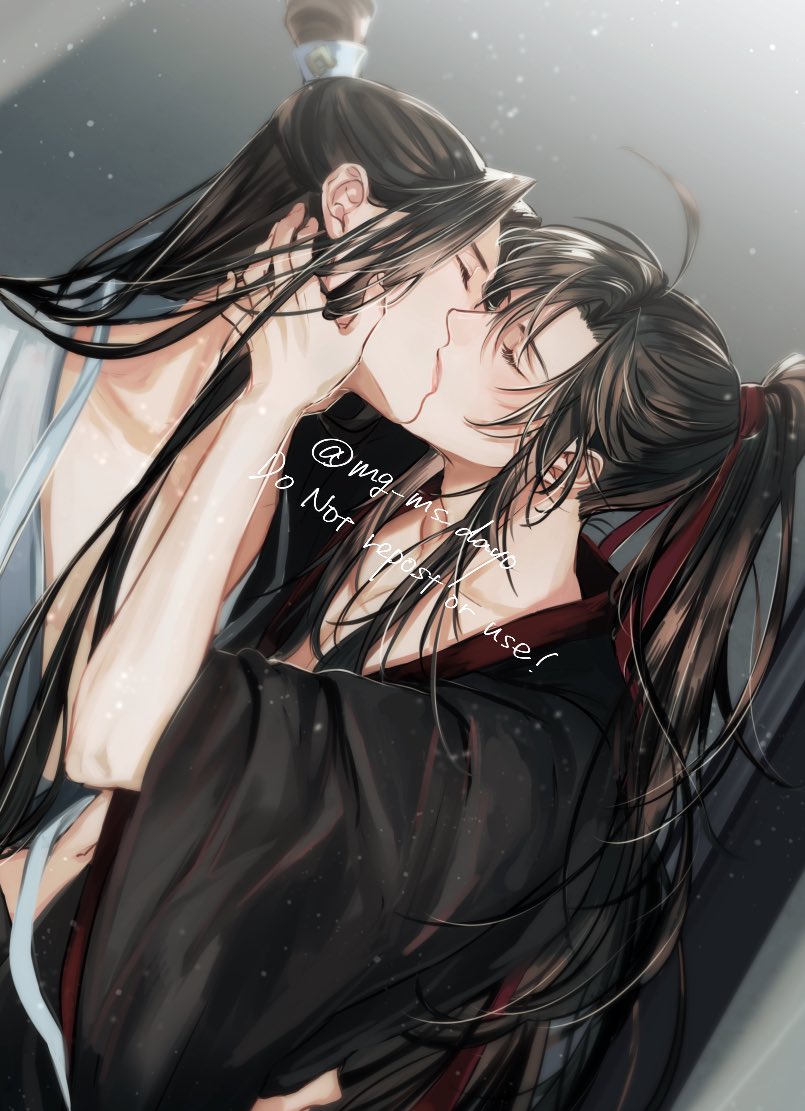 wei wuxian and lan wangji (modao zushi) drawn by mg_ms_dayo