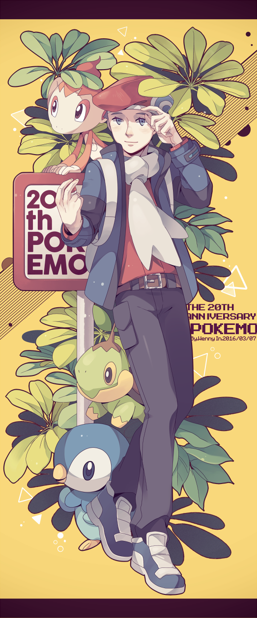piplup, lucas, turtwig, and chimchar (pokemon and 2 more) drawn by wenny02