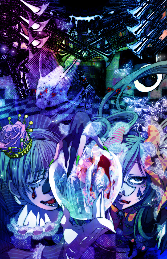hatsune miku and kaito (vocaloid and 1 more) drawn by akezu
