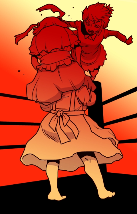 onozuka komachi, aki minoriko, and aki shizuha (touhou and 1 more) drawn by onikobe_rin