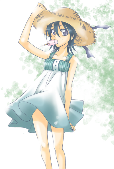 kuchiki rukia (bleach) drawn by yu-ri_(kurione-sha)