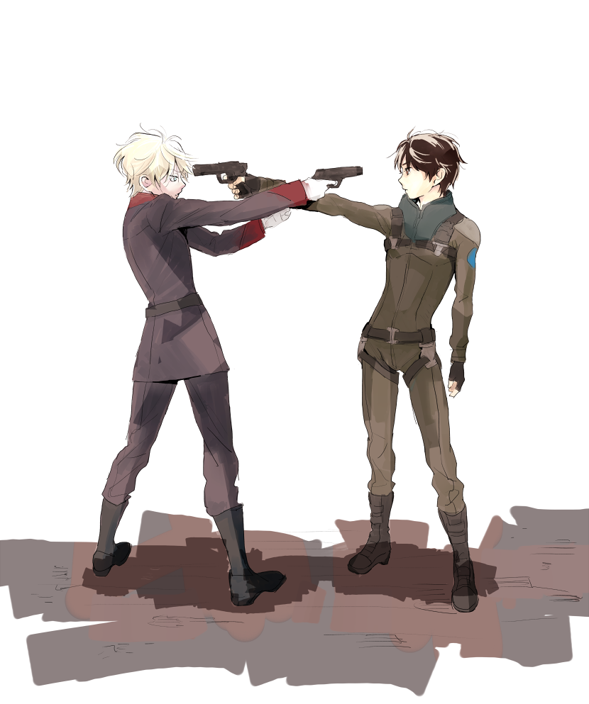 slaine troyard and kaizuka inaho (aldnoah.zero) drawn by nu_(hutoimayuge)