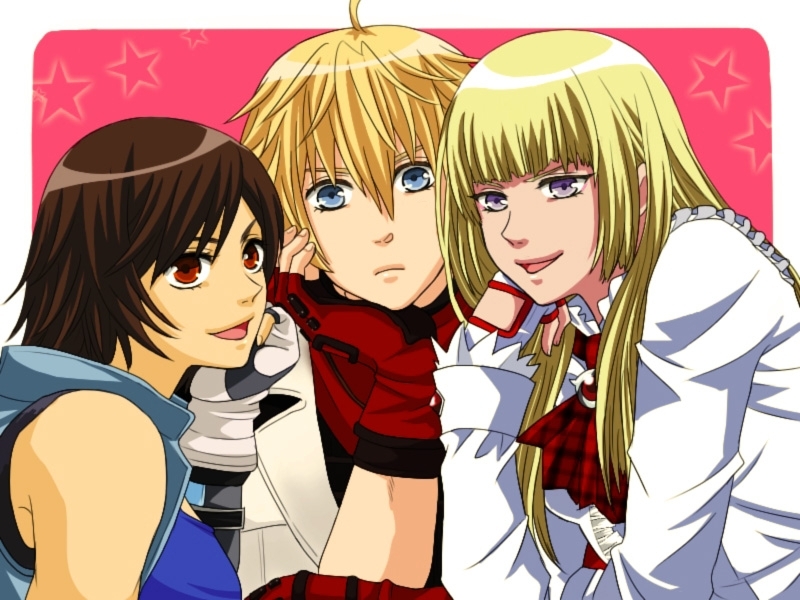 kazama asuka, lili, and leo kliesen (tekken) drawn by popon_ta