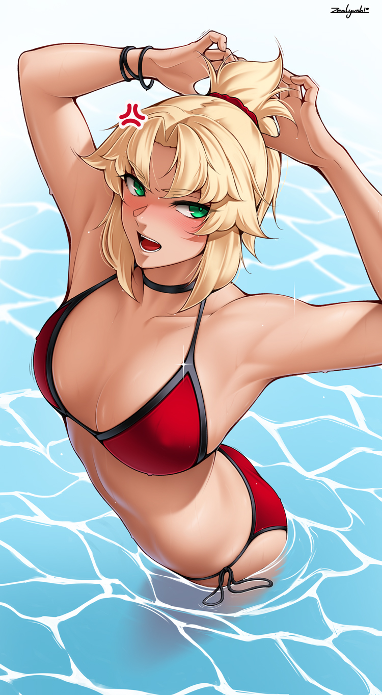 mordred (fate and 1 more) drawn by zealyush
