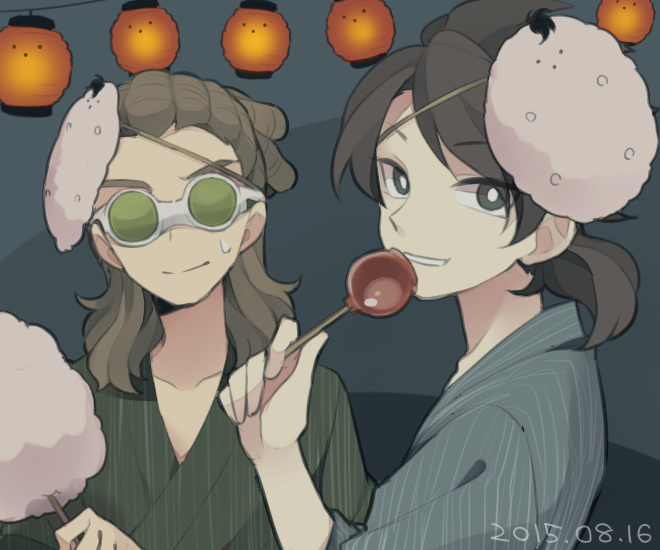 kidou yuuto and fudou akio (inazuma eleven and 1 more) drawn by saku_anna