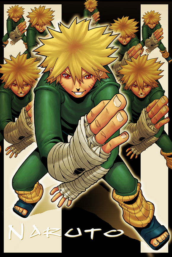 uzumaki naruto and rock lee (naruto) drawn by samuel_donato